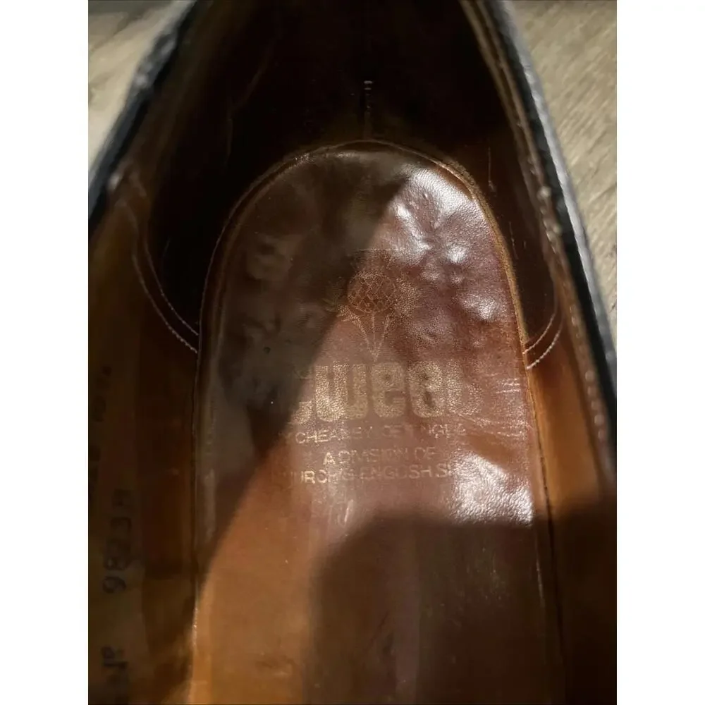 TWEED CHEANEY OF ENGLAND CHURCHS MENS TASSEL DRESS LOAFERS SIZE UK10.5B/US 11.5B